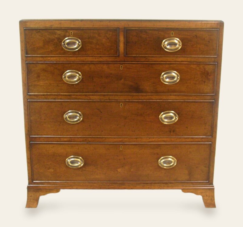 Tea caddy chest of drawers, front view cherry — handmade by Bryn Hall in Suffolk