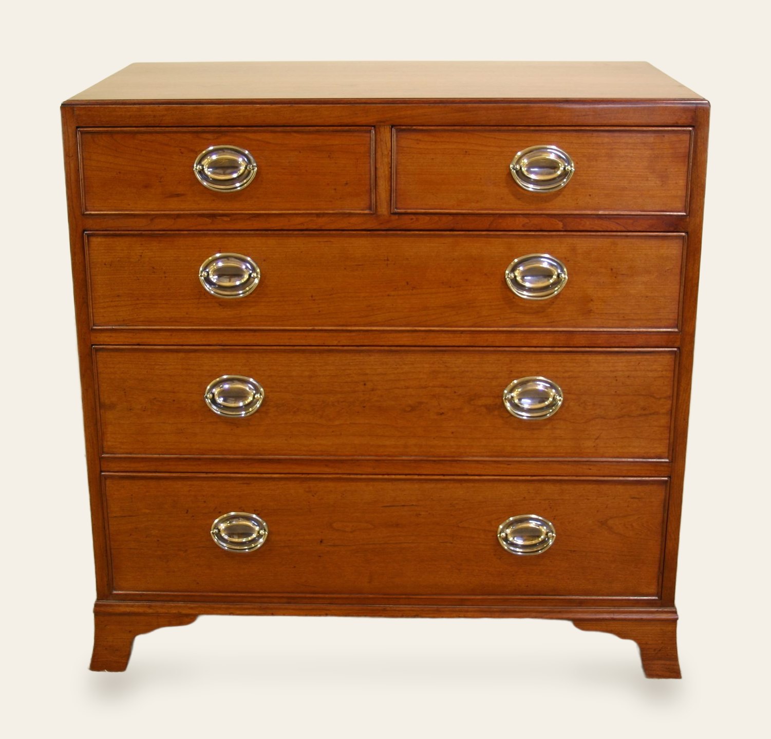 Tea caddy chest of drawers, front view — handmade by Bryn Hall in Suffolk