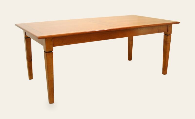 Thailand fixed top table 300b, angle view — handmade by Bryn Hall in Suffolk