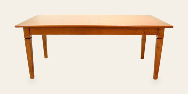 Thailand fixed top table 300b, side view — handmade by Bryn Hall in Suffolk
