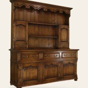 Three door dresser and rack 210, angle view — handmade by Bryn Hall in Suffolk