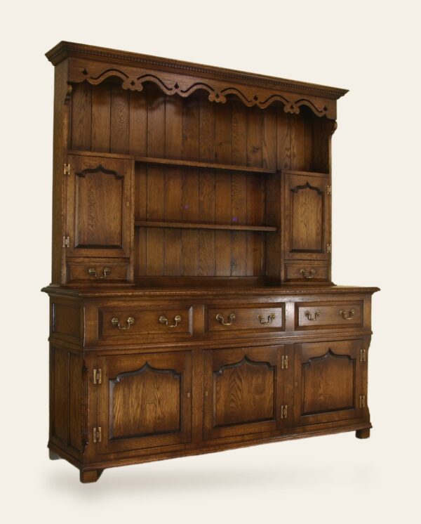 Three door dresser and rack 210, angle view — handmade by Bryn Hall in Suffolk