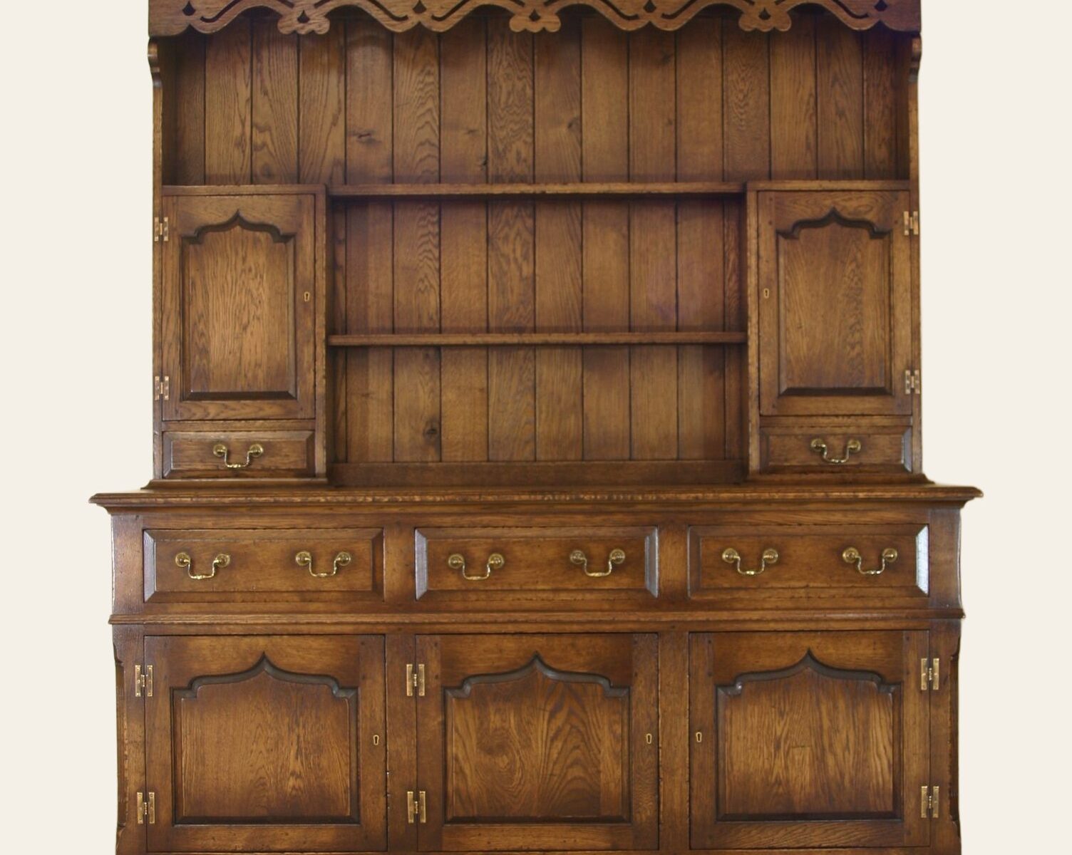 Three door dresser and rack 210, front view — handmade by Bryn Hall in Suffolk
