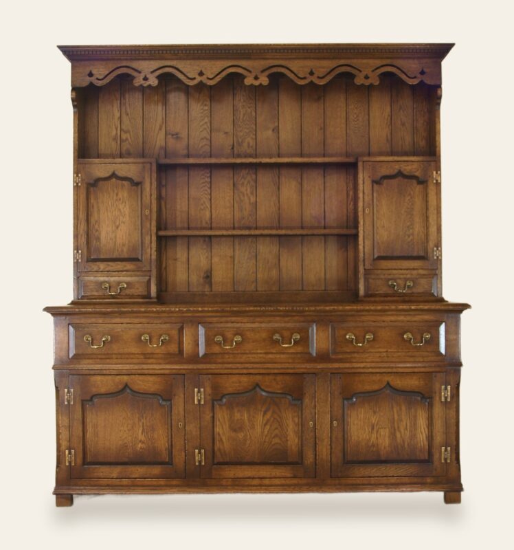 Three door dresser and rack 210, front view — handmade by Bryn Hall in Suffolk