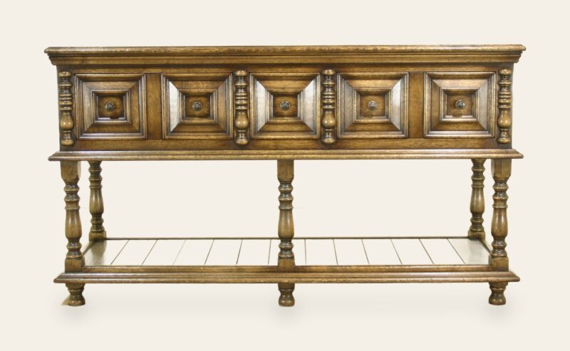 Three drawer sideboard 951, front view — handmade by Bryn Hall in Suffolk
