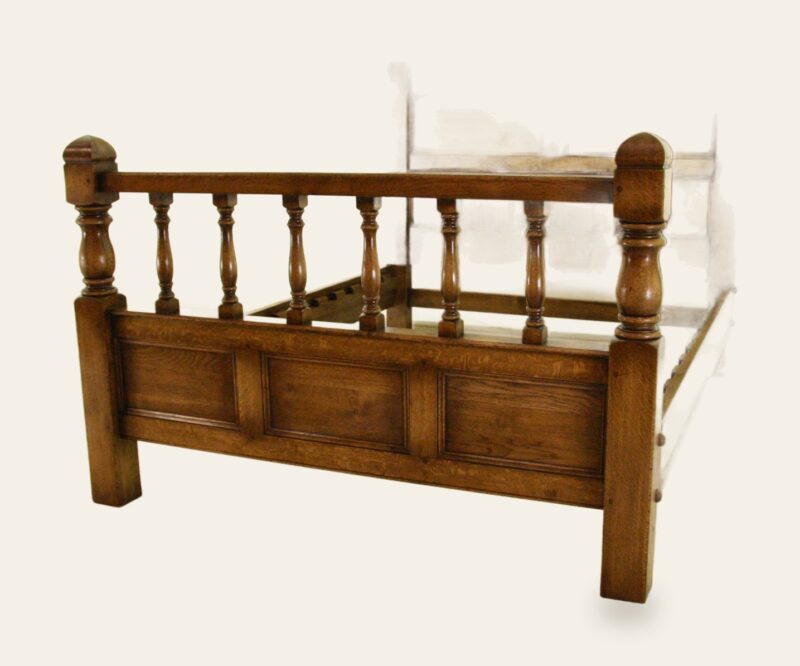 Turned footboard bed — handmade by Bryn Hall in Suffolk