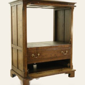 Tv cabinet with up and over door 146 open door — handmade by Bryn Hall in Suffolk