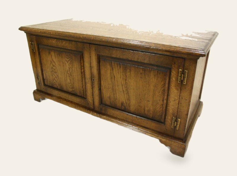 Tv stand, side view — handmade by Bryn Hall in Suffolk