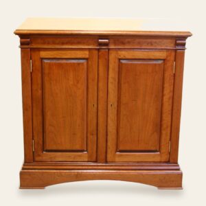 Two door cherry cabinet, front view — handmade by Bryn Hall in Suffolk