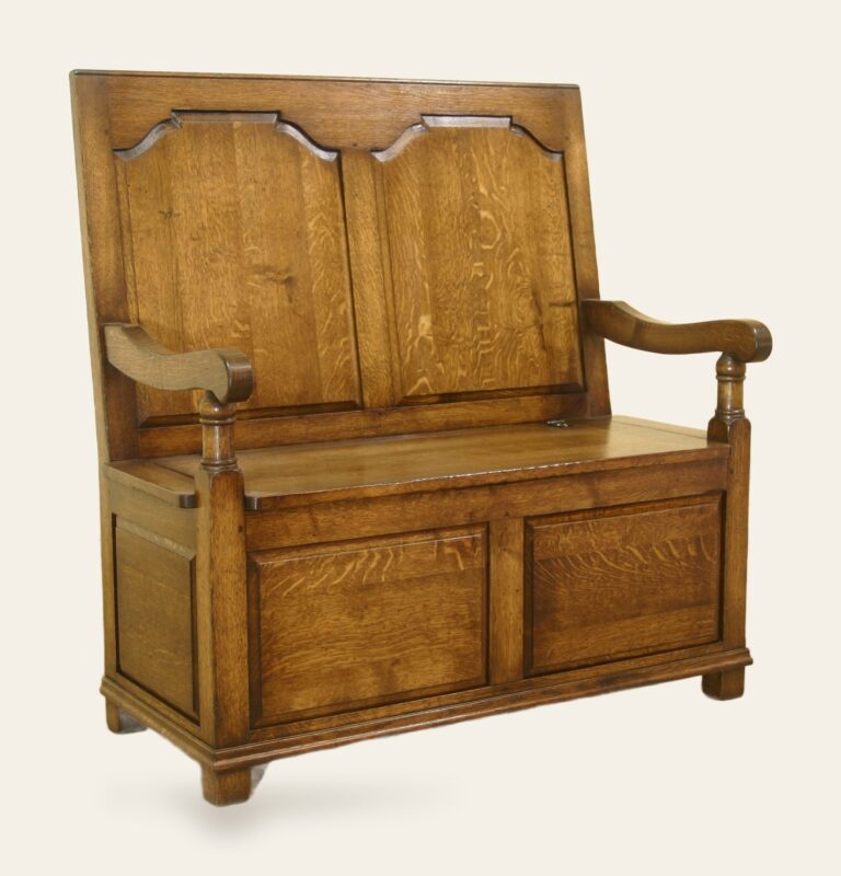Two person settle — handmade by Bryn Hall in Suffolk