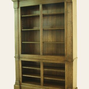 Victorian open bookcase 956, angle view — handmade by Bryn Hall in Suffolk