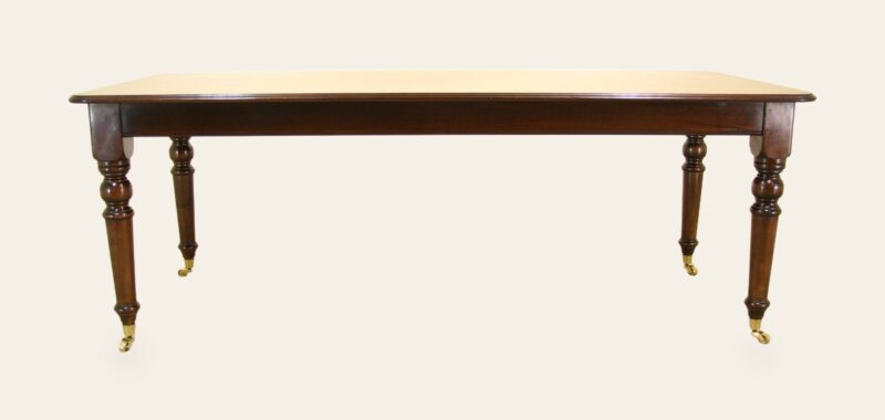 Victorian table no leaves cherry 345, side view — handmade by Bryn Hall in Suffolk