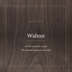 Sanded walnut sample board