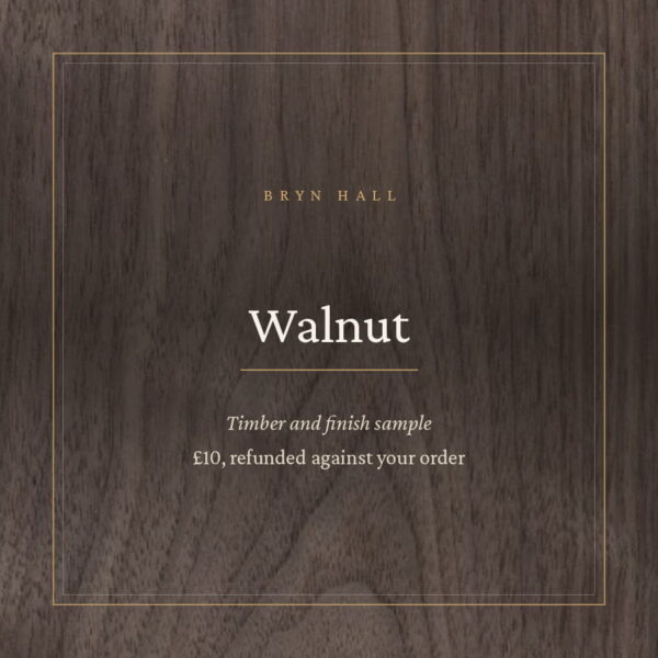 Sanded walnut sample board