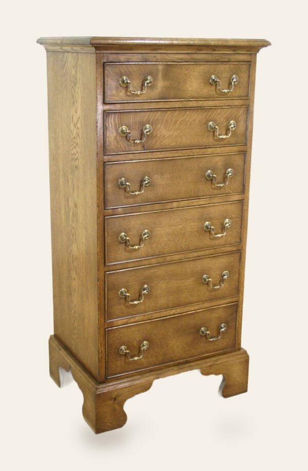 Wellington chest of drawers, angle view — handmade by Bryn Hall in Suffolk