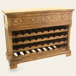 Wine rack two drawers, view 2 — handmade by Bryn Hall in Suffolk