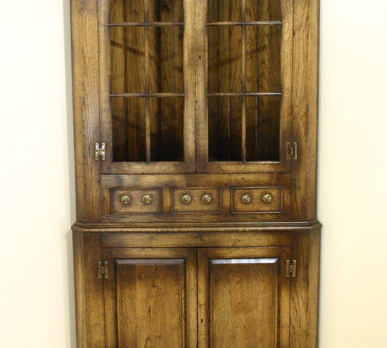 Double glazed corner cabinet 143 — handmade by Bryn Hall in Suffolk