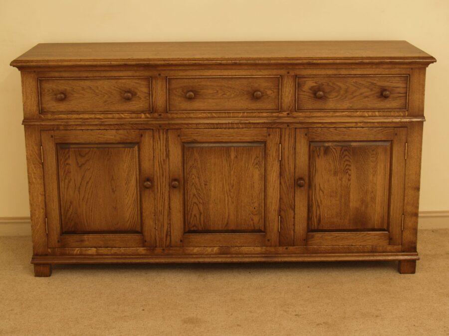 Denbigh dresser base 210, front view — handmade by Bryn Hall in Suffolk