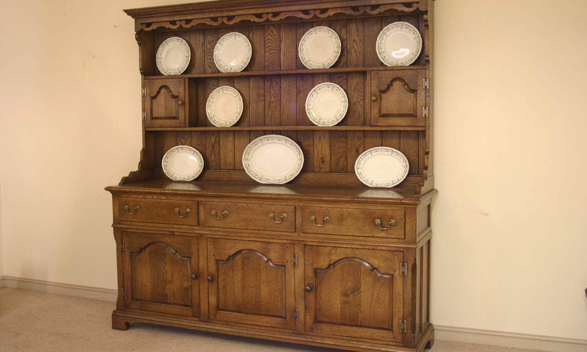 Dressser and rack 205 three drawer doors, view 1 — handmade by Bryn Hall in Suffolk