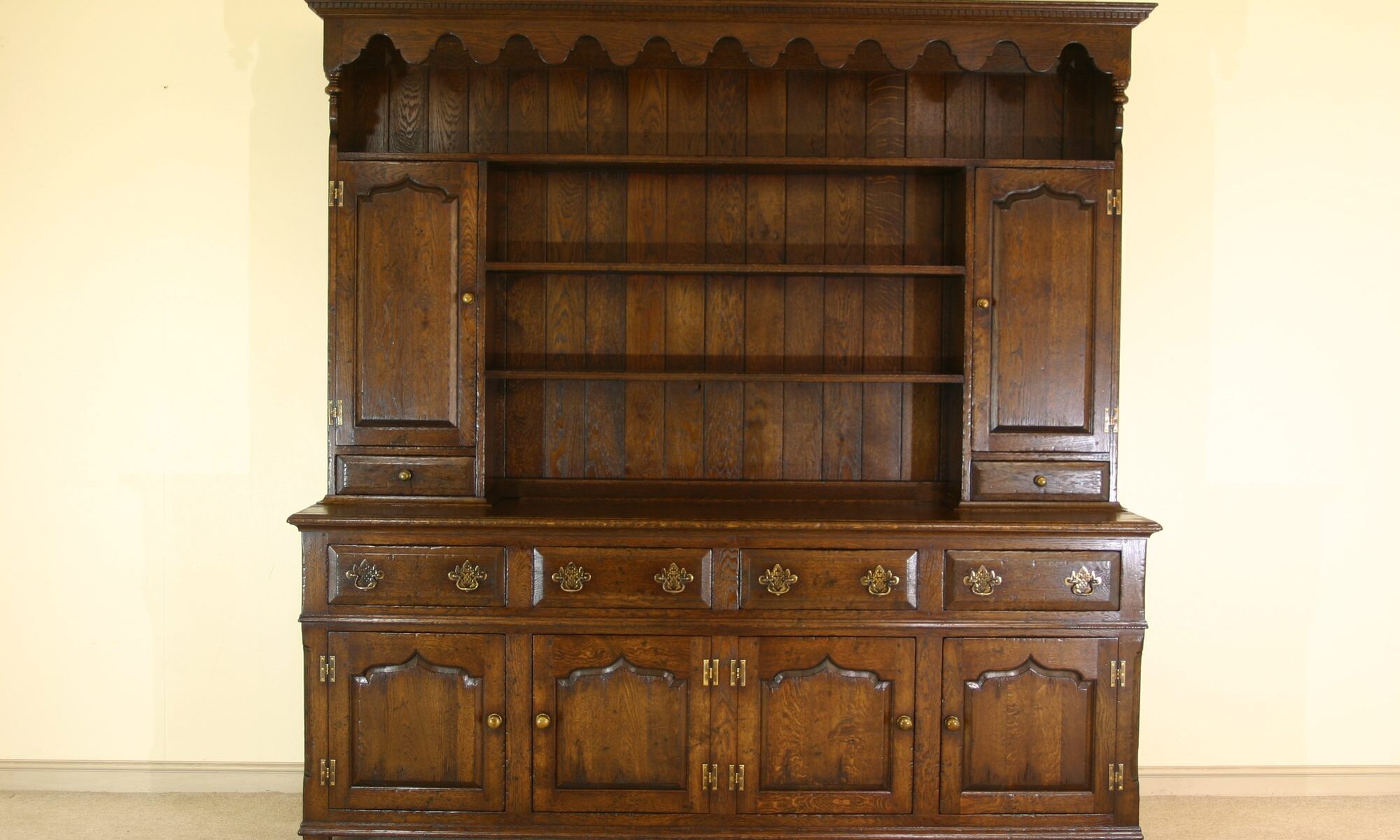 Four door dresser and rack 209, front view — handmade by Bryn Hall in Suffolk