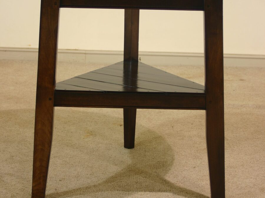 Cricket table cherry, view 1 — handmade by Bryn Hall in Suffolk