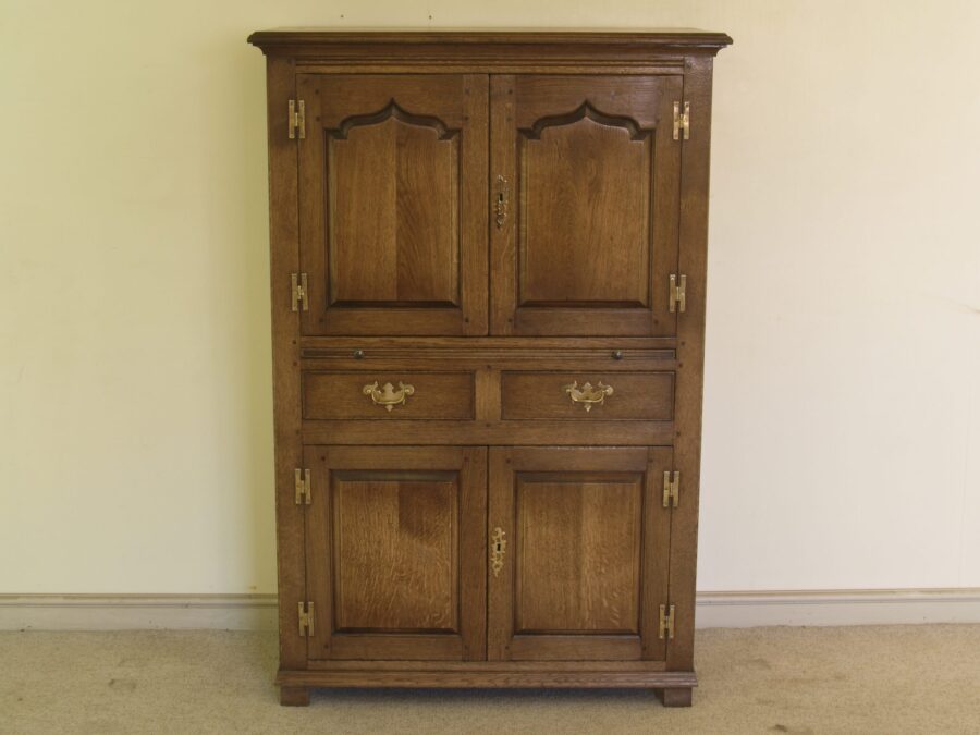 Drinks cabinet four door 148, front view — handmade by Bryn Hall in Suffolk