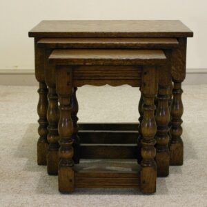 Nest of table 721 open — handmade by Bryn Hall in Suffolk