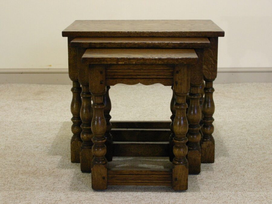 Nest of table 721 open — handmade by Bryn Hall in Suffolk