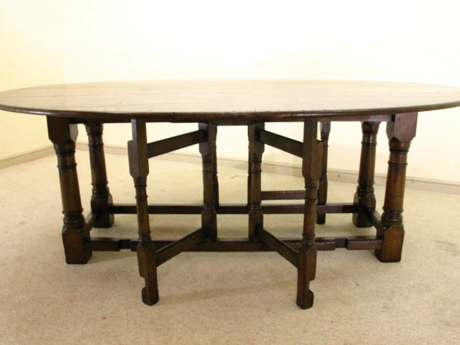 Oval gate leg table 307 — handmade by Bryn Hall in Suffolk