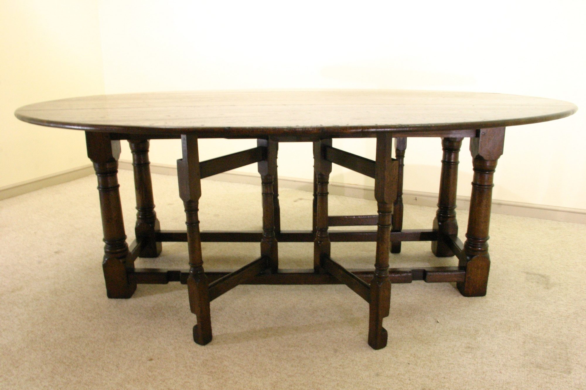 Oval gate leg table 307 — handmade by Bryn Hall in Suffolk