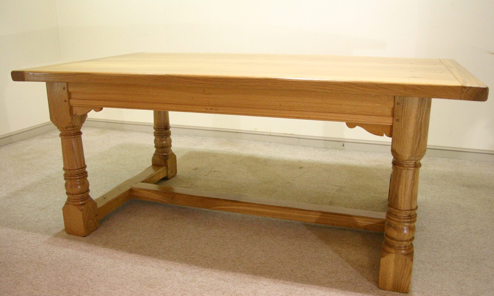 Refectory table 303 in a natual colour — handmade by Bryn Hall in Suffolk