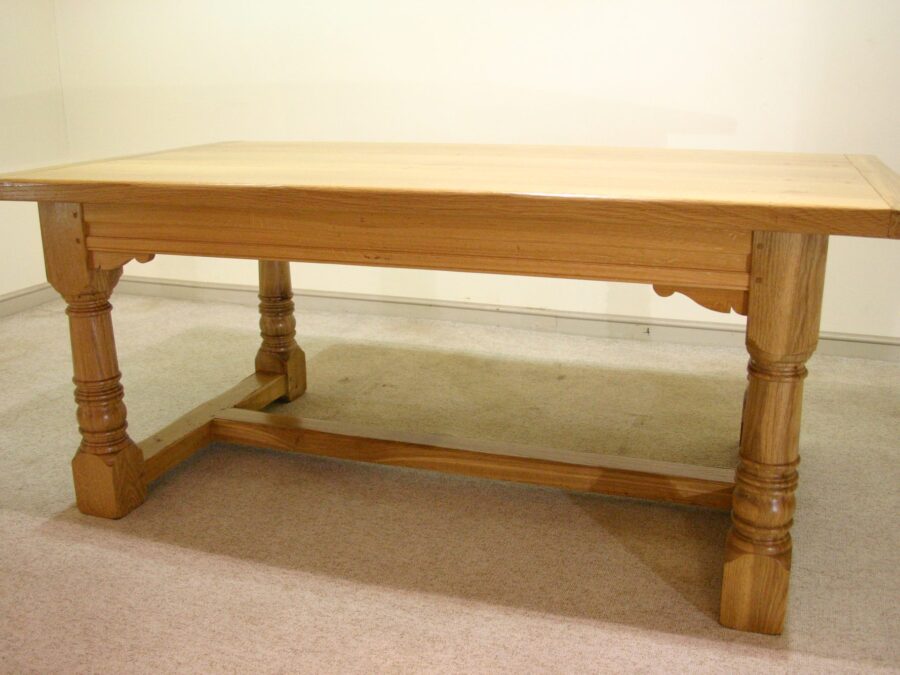 Refectory table 303 in a natual colour — handmade by Bryn Hall in Suffolk